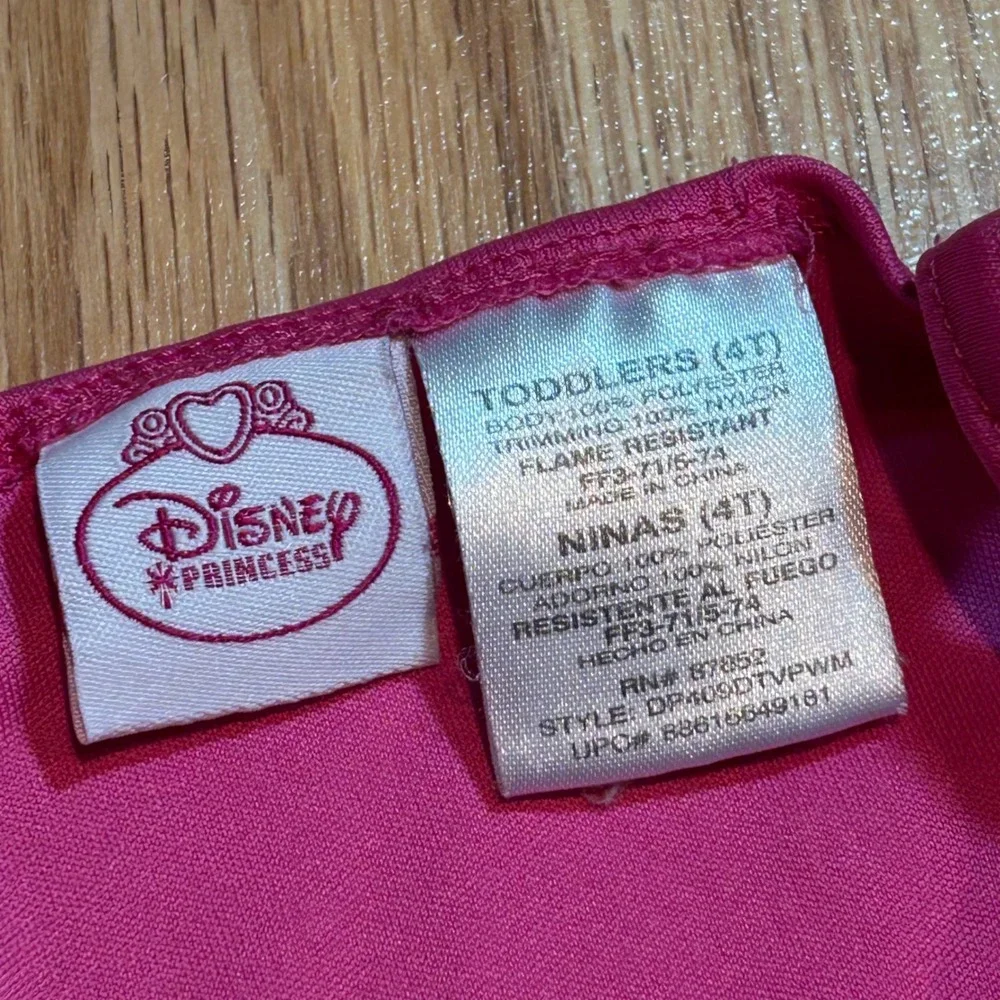 Disney Princess Nightgown Toddler 4T Pink Rapunzel Aurora Belle - Picture 6 of 6